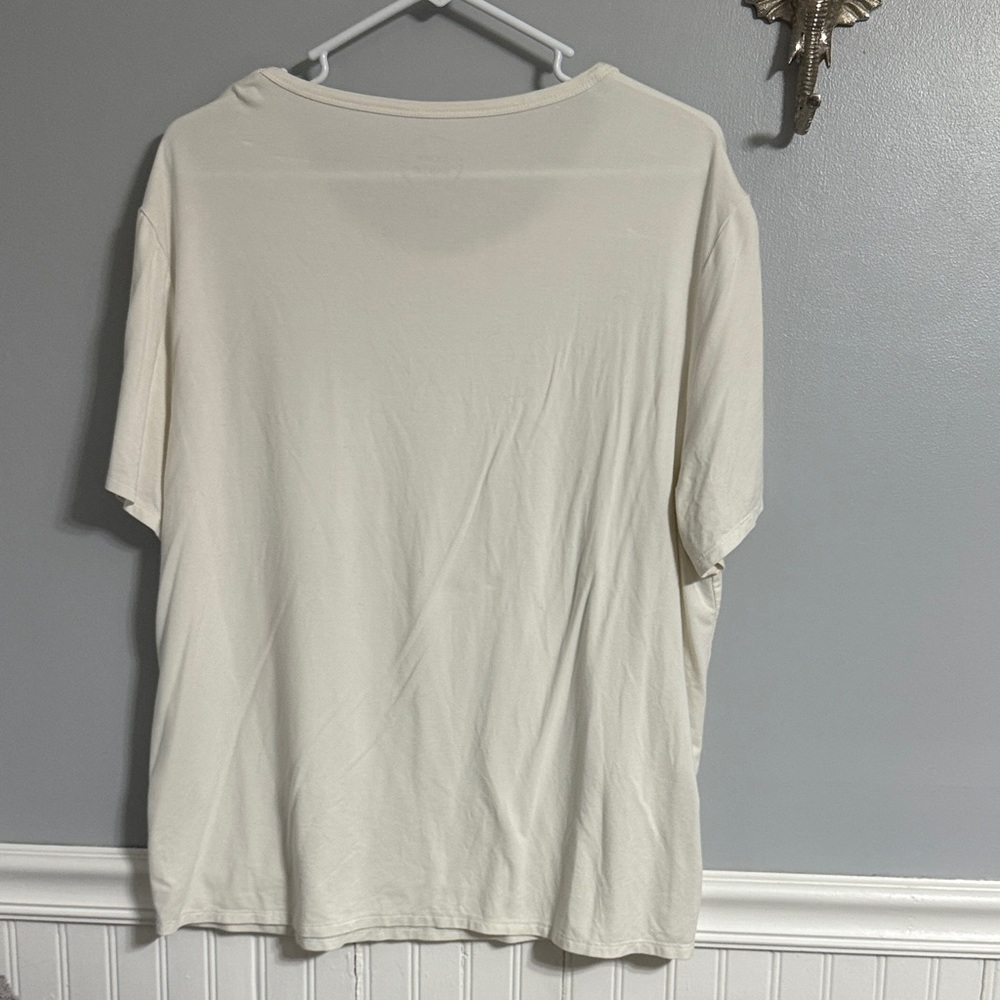 Women’s Cozy Earth Cream Short Sleeve Tshirt - Picture 3 of 5